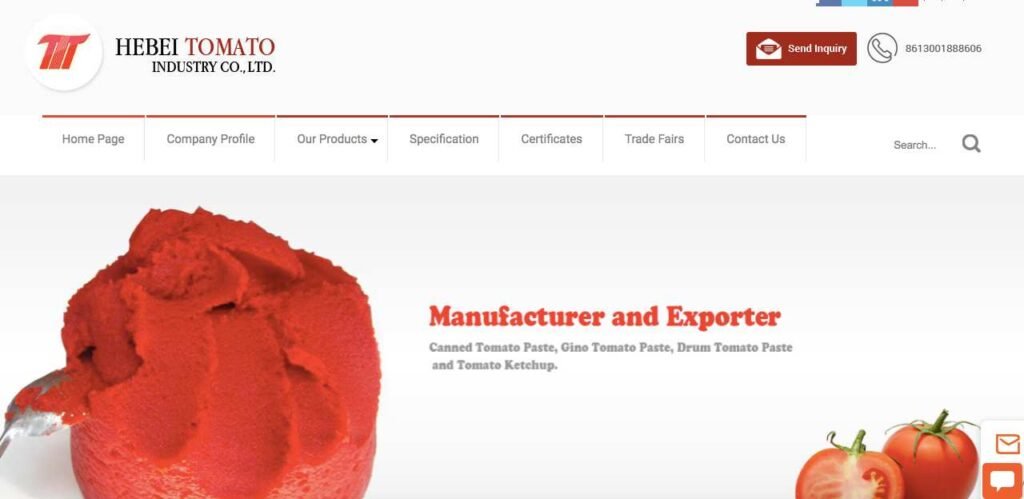 Top 10 Tomato Paste Suppliers in China-HEBEI TOMATO